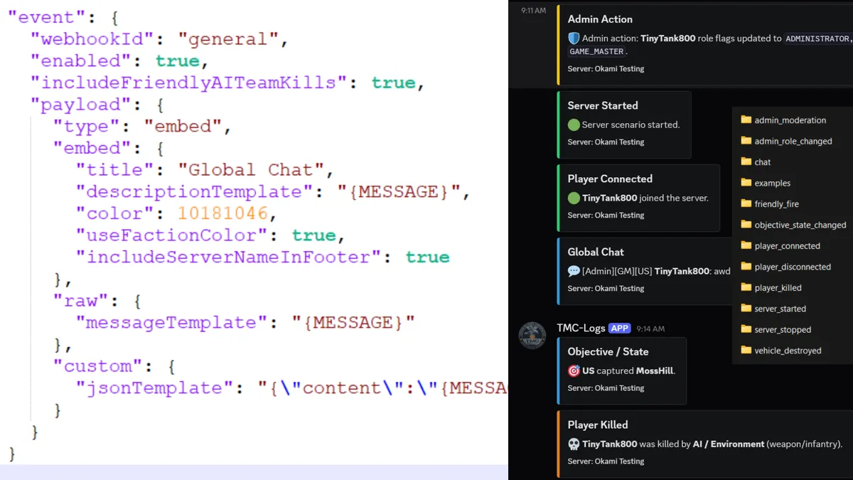 Okami Discord Webhook — settings example